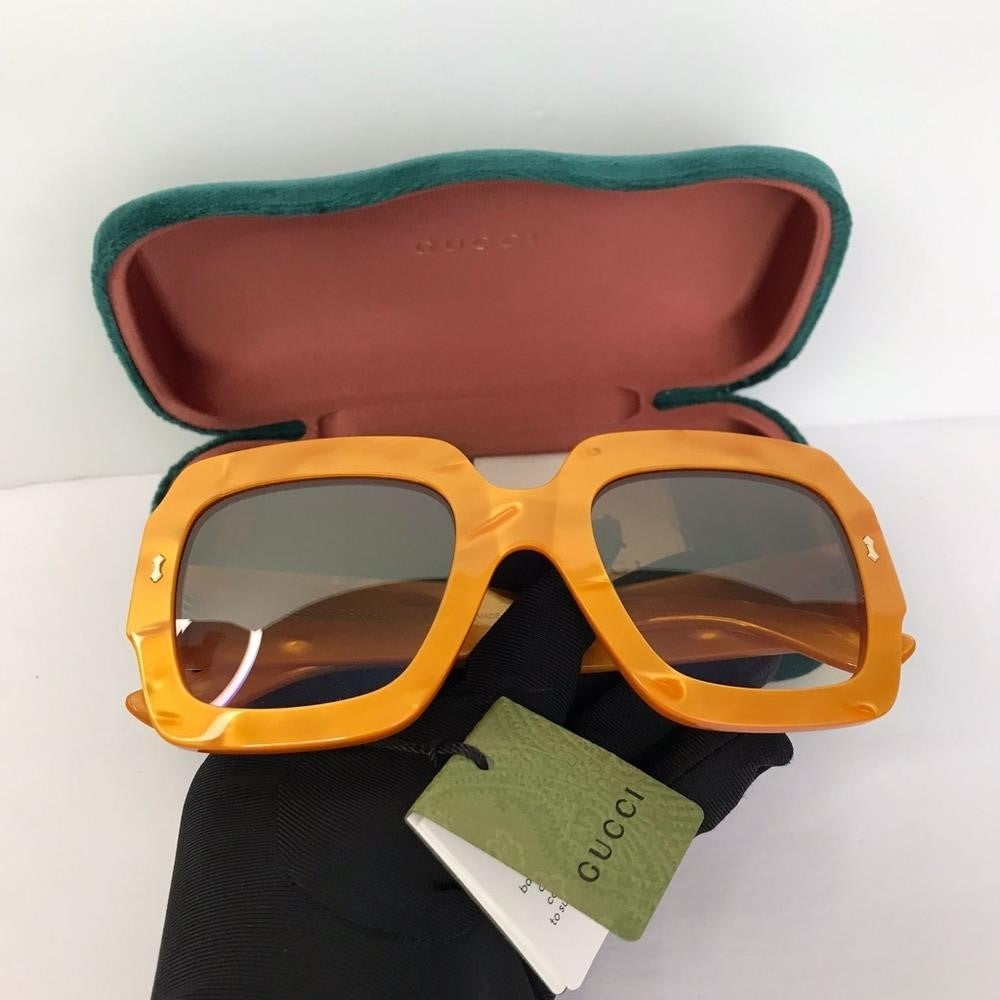 New- 💯 Original GUCCI Brown Gradient Square Ladies SunglassesItem GG1111S 004