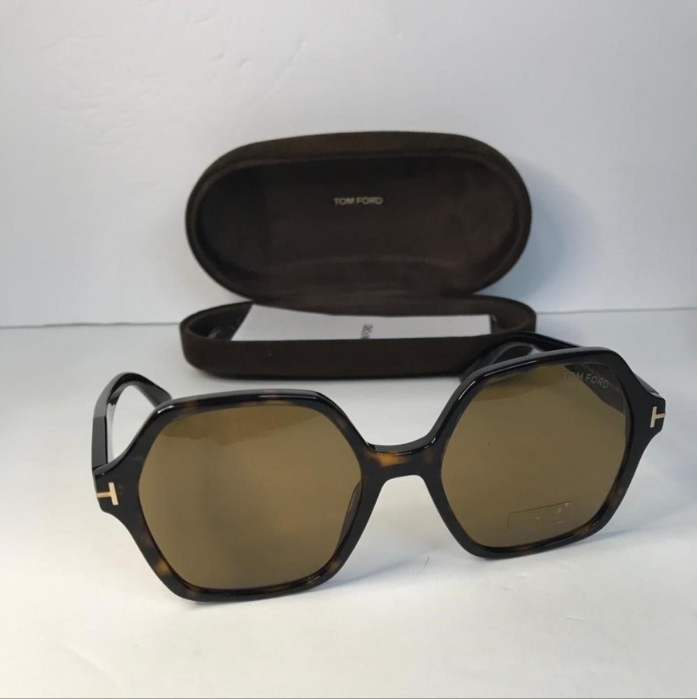 New 💯 Original TOM FORD Romy Square Sunglasses TF 1032-F Havana