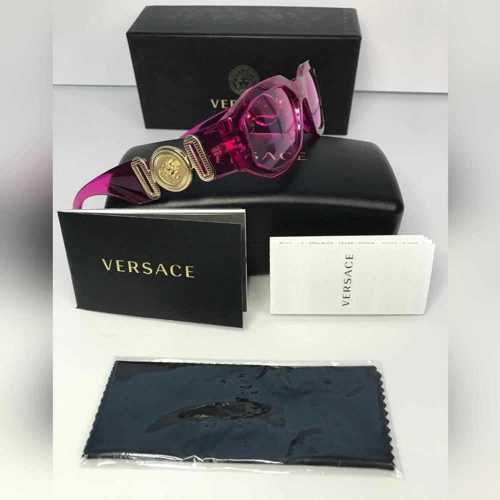 💯 - New Authentic Versace Pink Geometric Unisex Sunglasses VE4361 5334/5