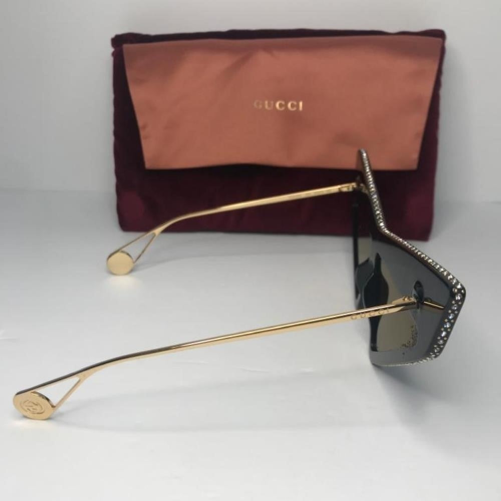 New 💯 Original Gucci Brown Geometric Ladies Sunglasses GG0430S 002 70.