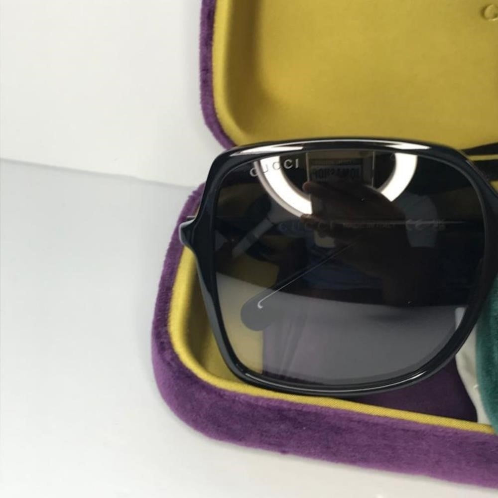 💯 Original Gucci Grey Gradient Square Ladies Sunglasses GG0544S 001 57.