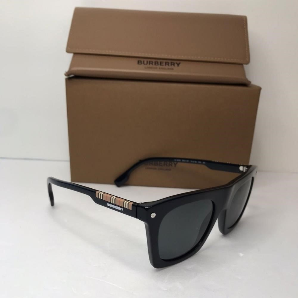 💯 original Burberry Camron Grey Rectangular Men's Sunglasses BE4318 300187 51