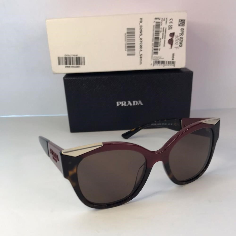 💯 Original Prada PR02WS Cherry/Dark Havana / Dark Brown