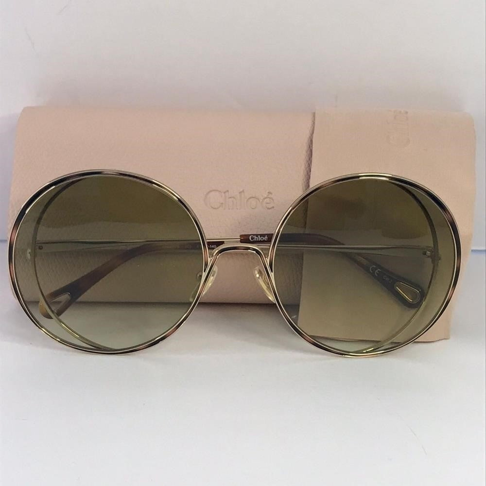 New 💯 Original Chloe Gold & Green Round Sunglasses HANAH COLLECTION