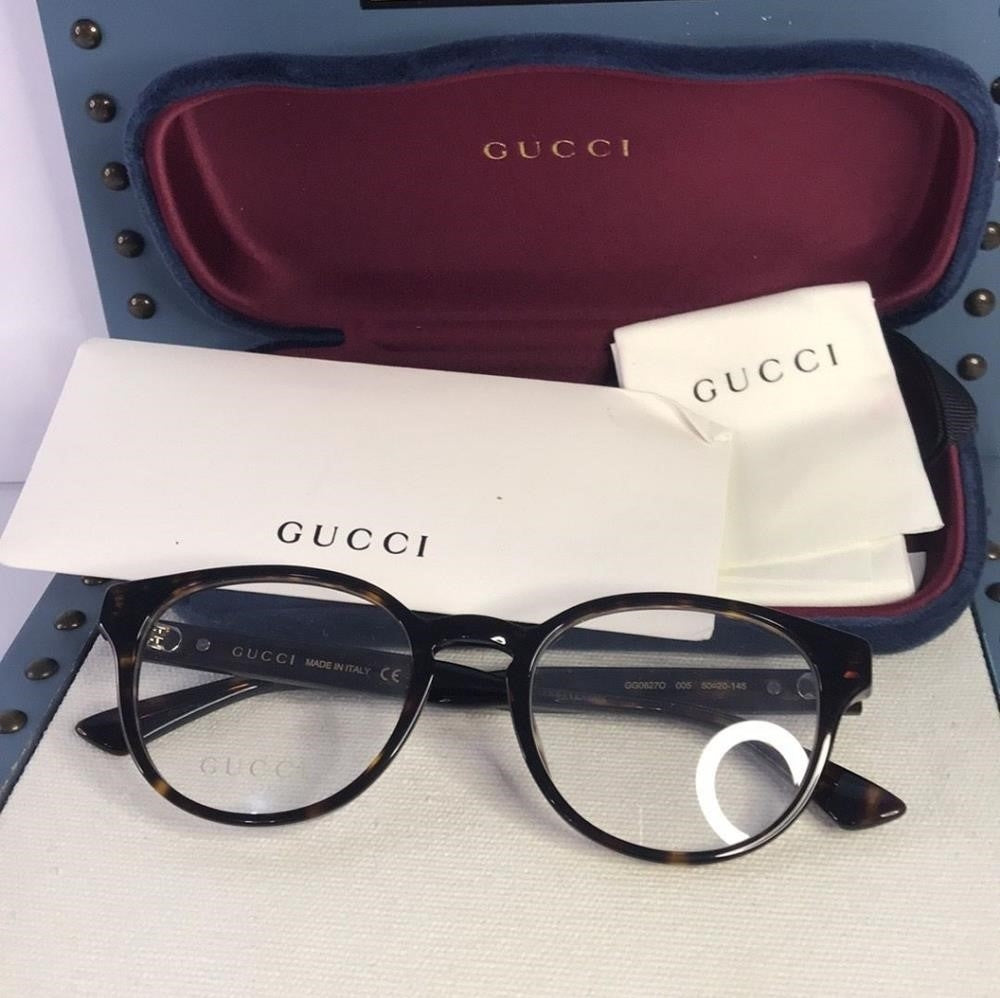 New 💯 Original GUCCI GG0827O 005 HAVANA EYEGLASSES