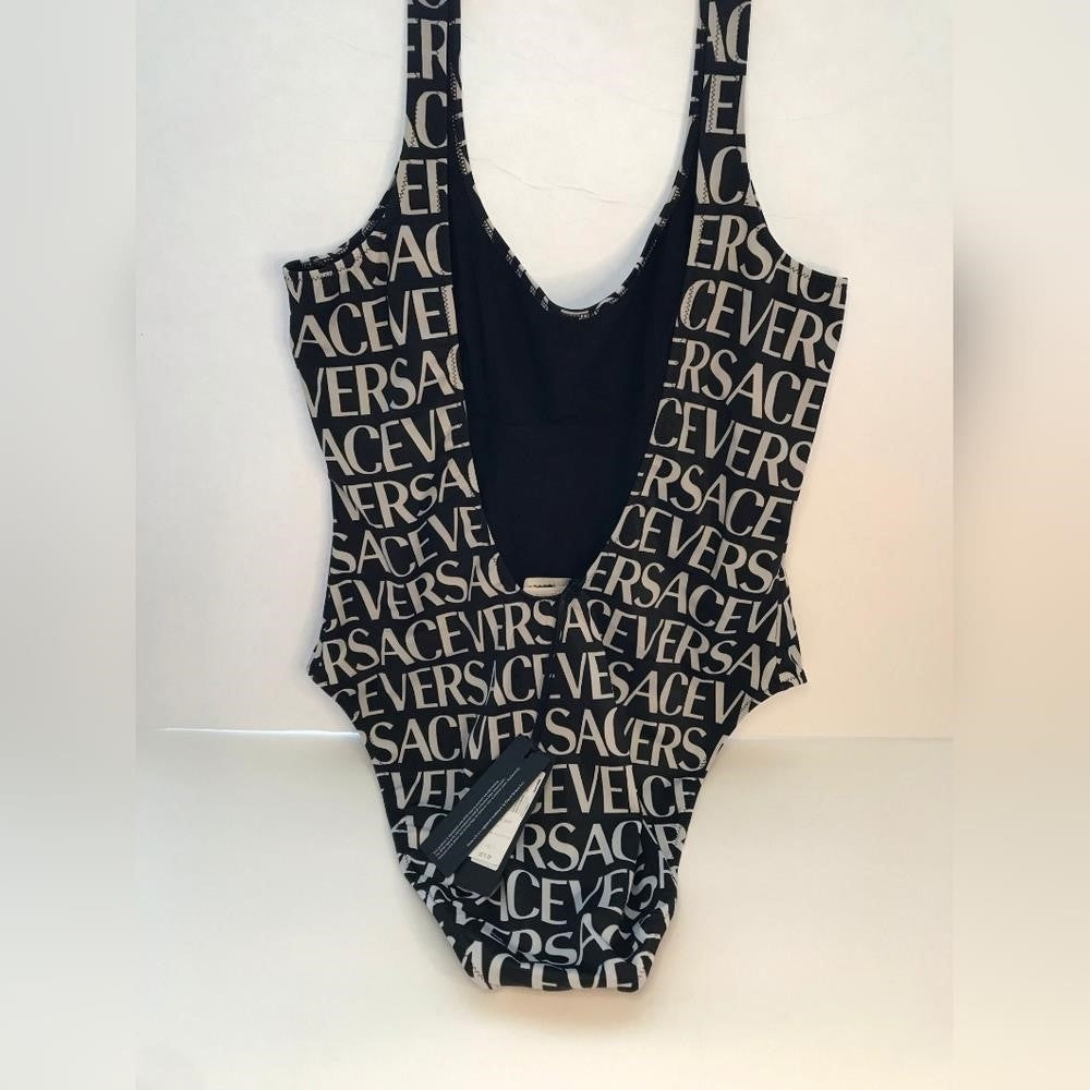 New Authentic Versace Logo One- Piece Swimsuit