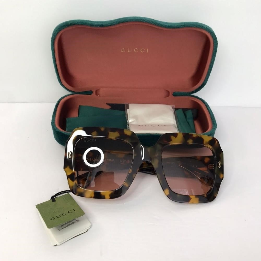 💯 Original GUCCISquare Sunglasses GG1111S Havana