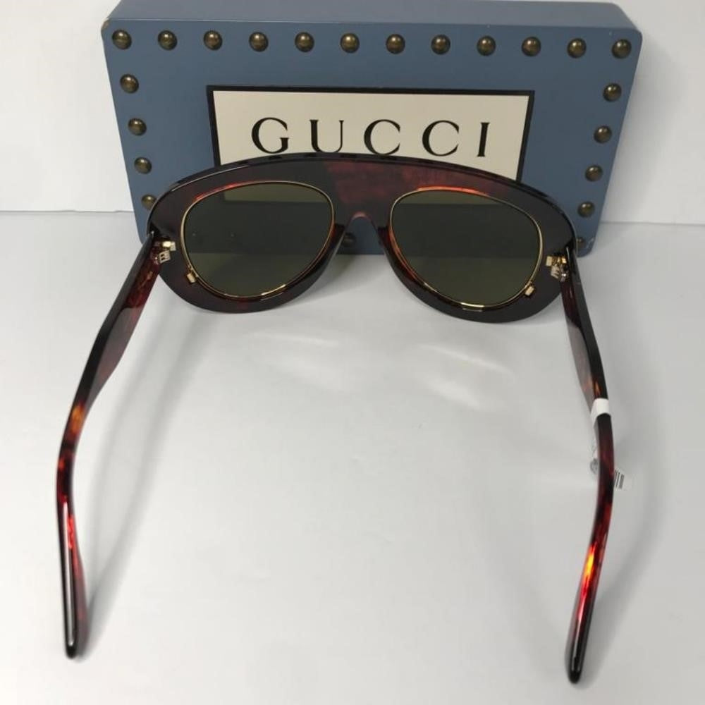 💯 New Original GUCCIAcetate Oversize Sunglasses GG1152S Tortoise