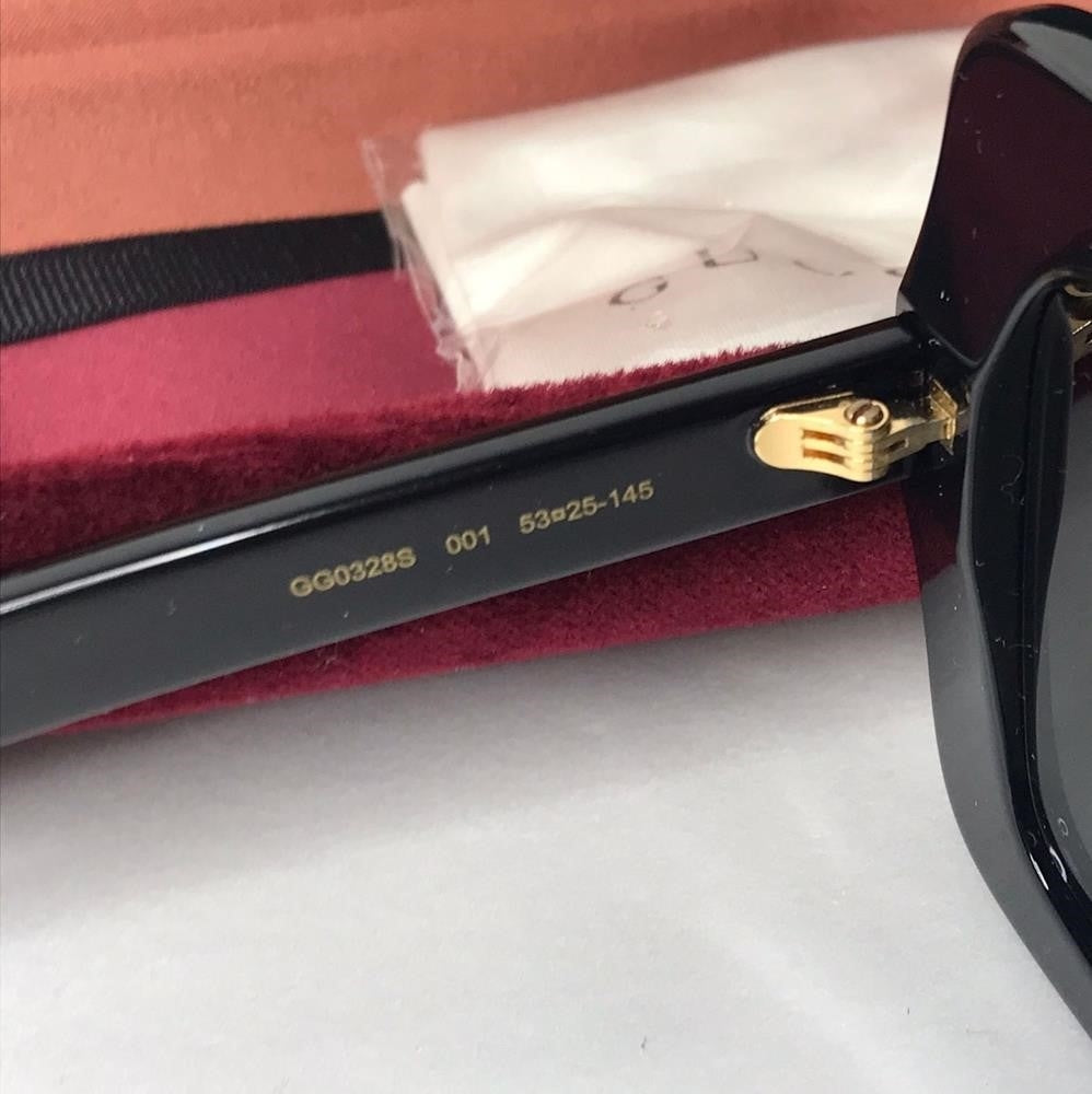 New - 💯 Original GG0328S 001 53Gucci 53 mm Black Sunglasses