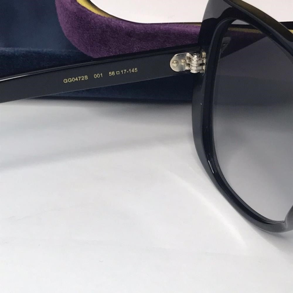 New 💯 Original  Gucci Sunglasses GG0472S 001 Black Light Gray Gradient