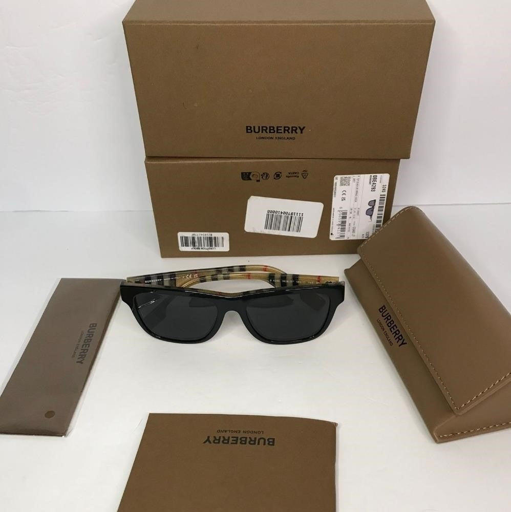 - New 💯 Original Burberry Grey Square Men's Sunglasses BE4293 380687 56.