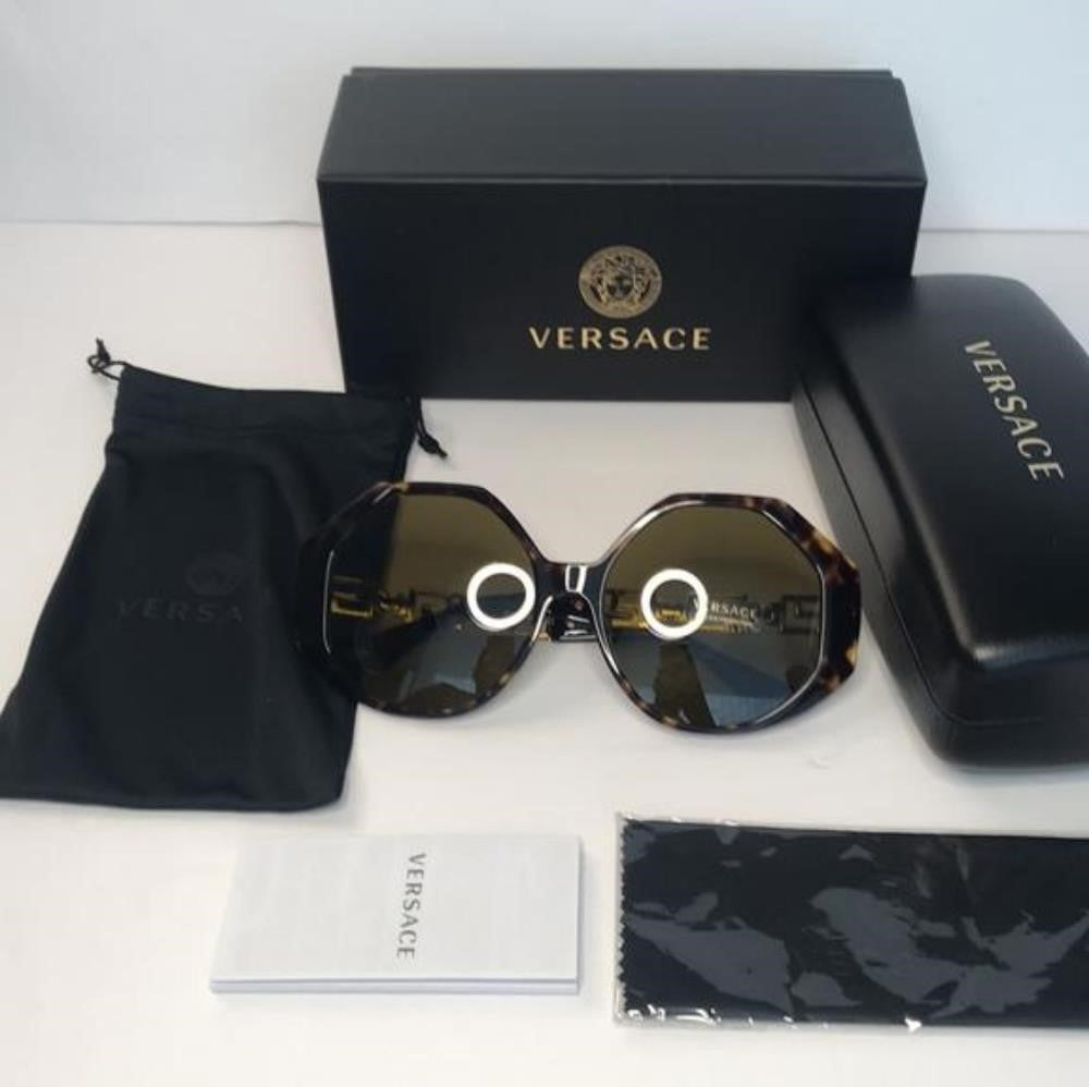 New - 💯 - Authentic VERSACE VE4395 108/73 havana Sunglasses