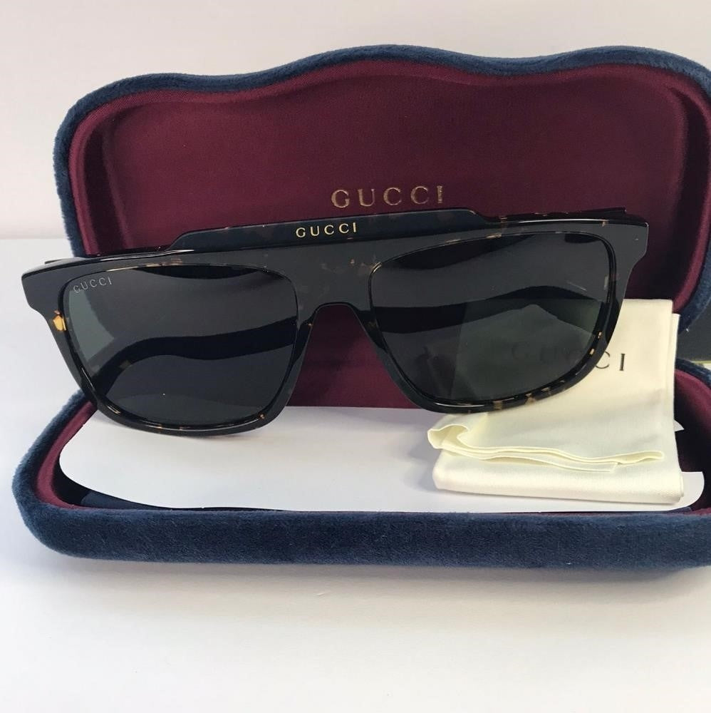 New Original Gucci GG1039S Havana tortoise square-frame sunglasses