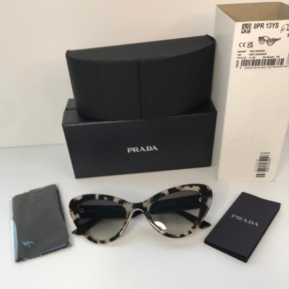 New - 💯 Original Prada PR 13YS UAO0A7 Womens Cat-Eye Sunglasses Havana 52mm