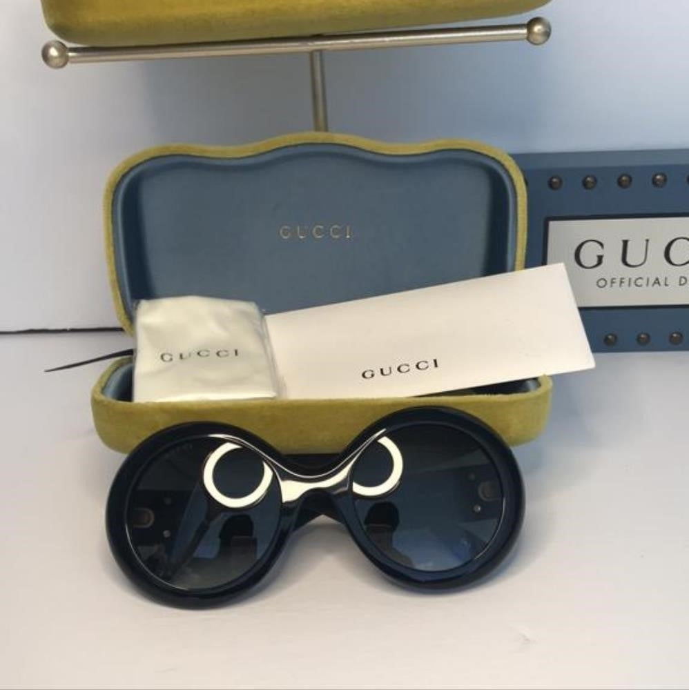 💯 - Authentic New Gucci Black GG0101S Round Gradient Sunglasses