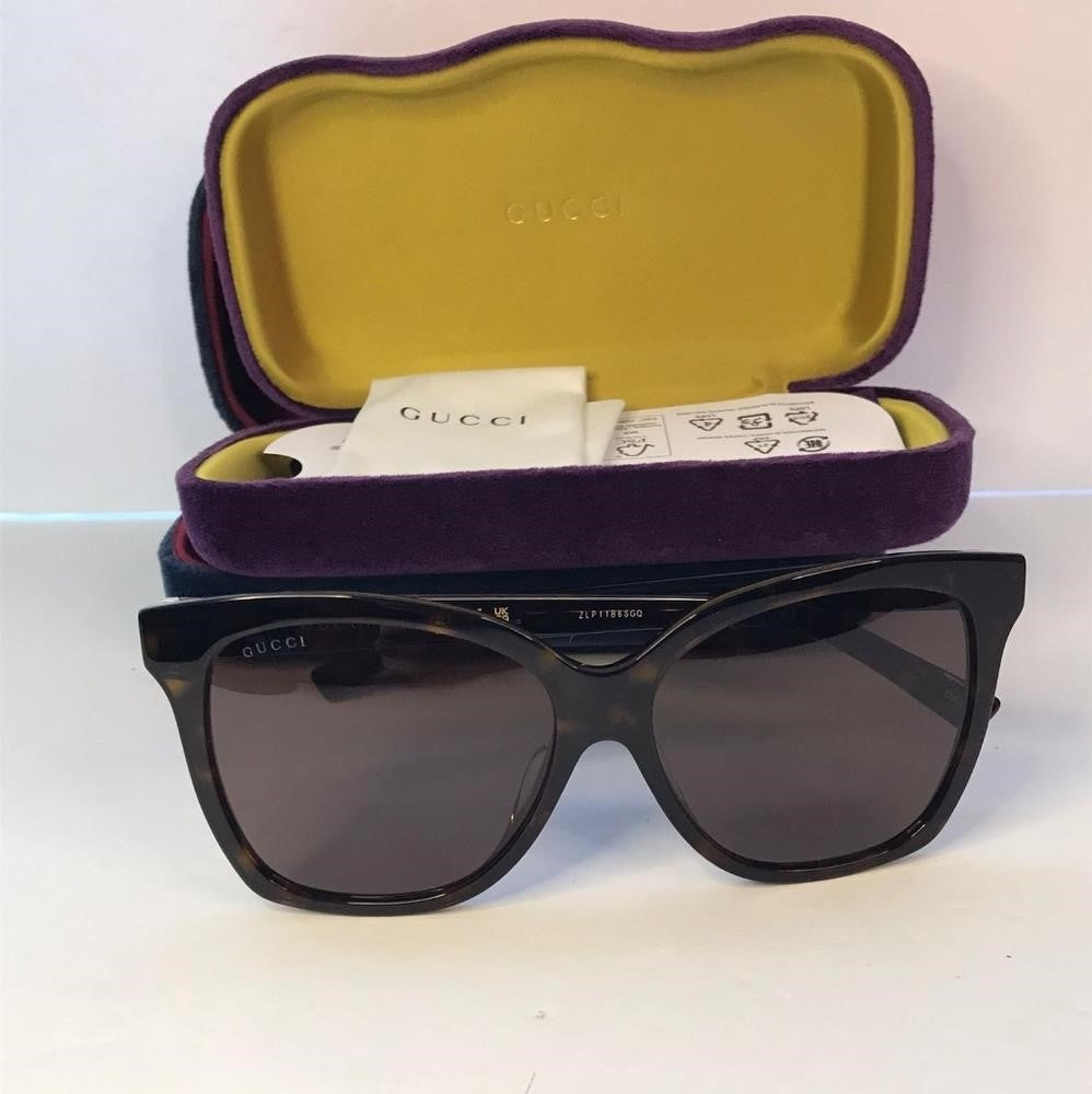 💯 Original Gucci Sunglasses Gg0459Sa 002 57 Square 15-150