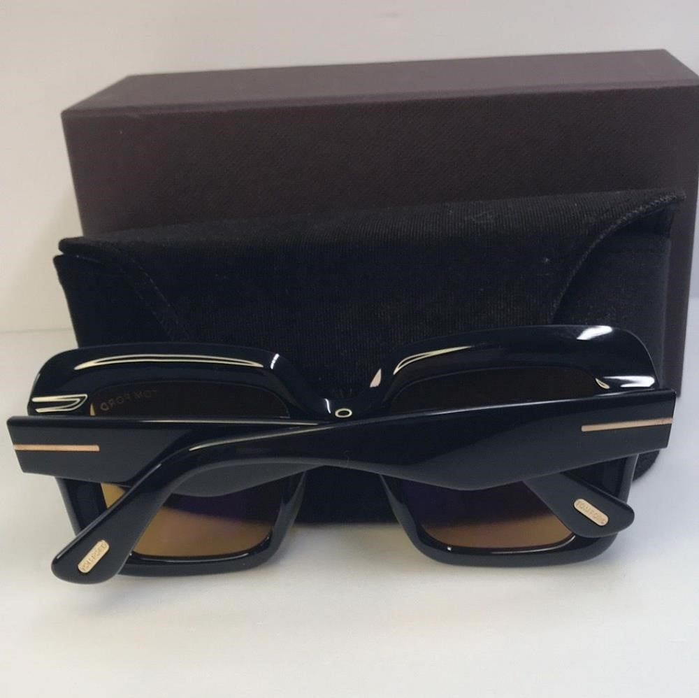 Tom Ford Esme Brown Square Ladies Sunglasses FT1157 01E 50.