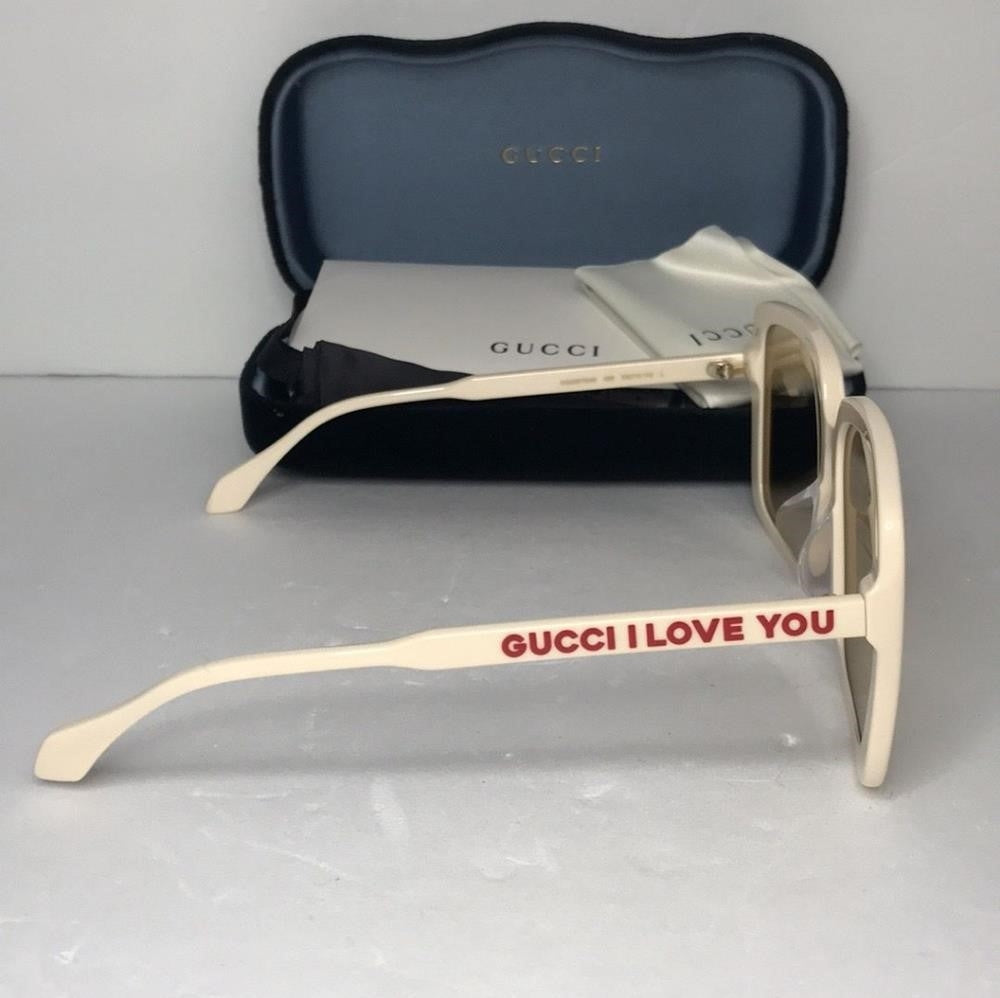 💯 Original New GUCCI sunglasses GG0567SAN 006 I Love You