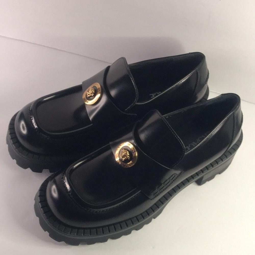 New Trendy  Original  Versace 💯Alia Platform Loafers 35 mm Size 43EU 10US