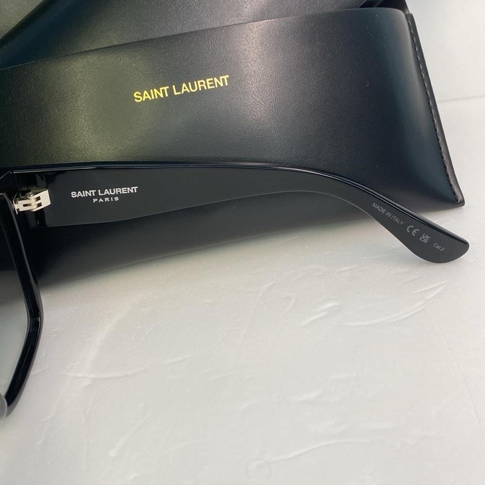 New Authentic SAINT LAURENT  Square SL M9 Black Sunglasses