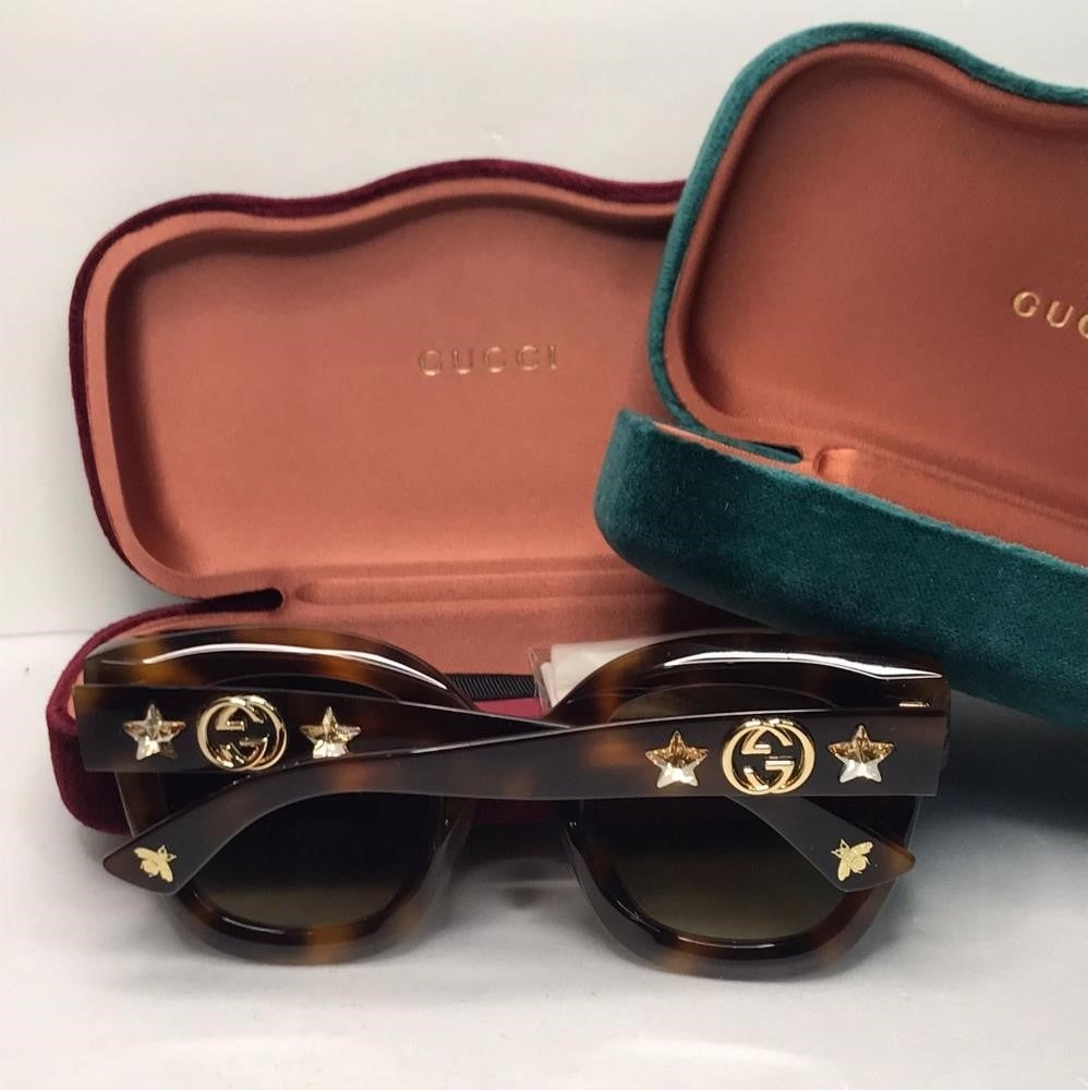 New - 💯Original  Gucci Brown Gradient Butterfly Ladies Sunglasses GG0208S