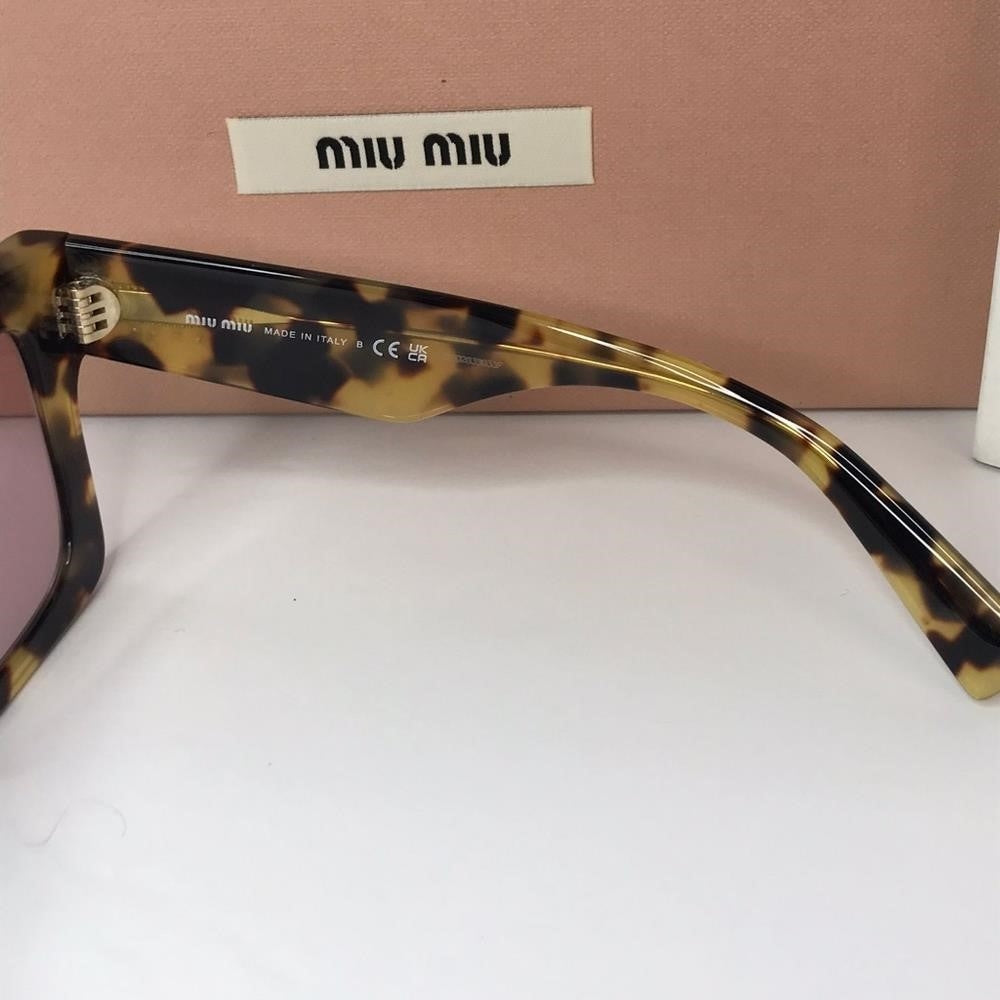 💯 Original MU 08WS MIU MIU Tortoiseshell square sunglasses