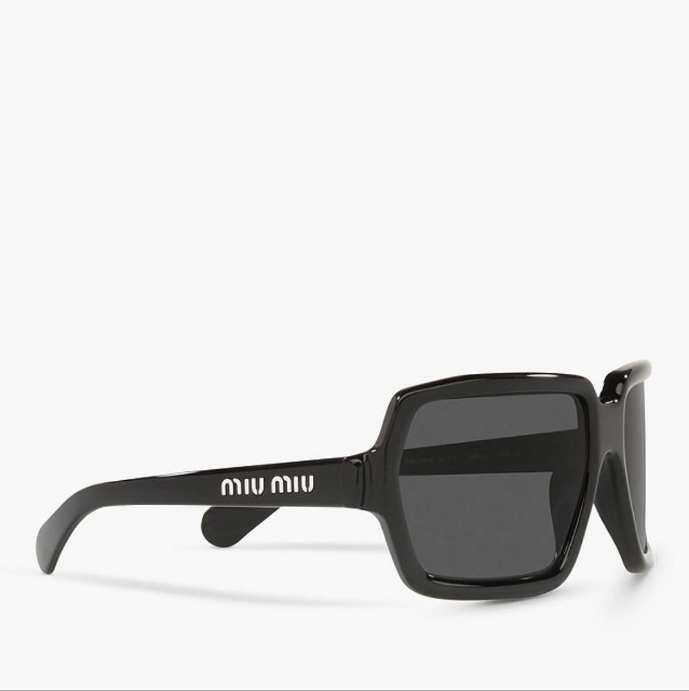 💯 Orginal Miu Miu MU 06WS Women's Irregular Sunglasses, Black/Grey