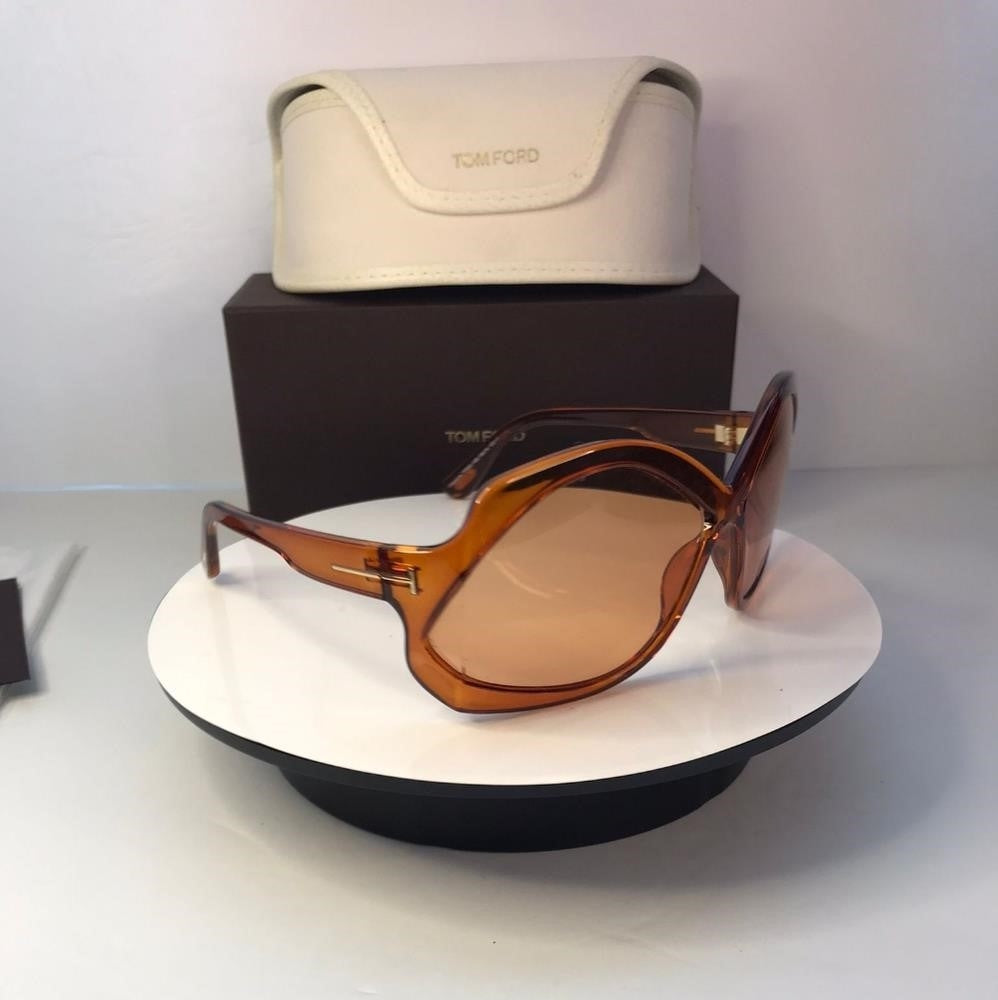 New - 💯 Original  Tom Ford Brown Oversized Ladies Sunglasses FT0903 48E 68