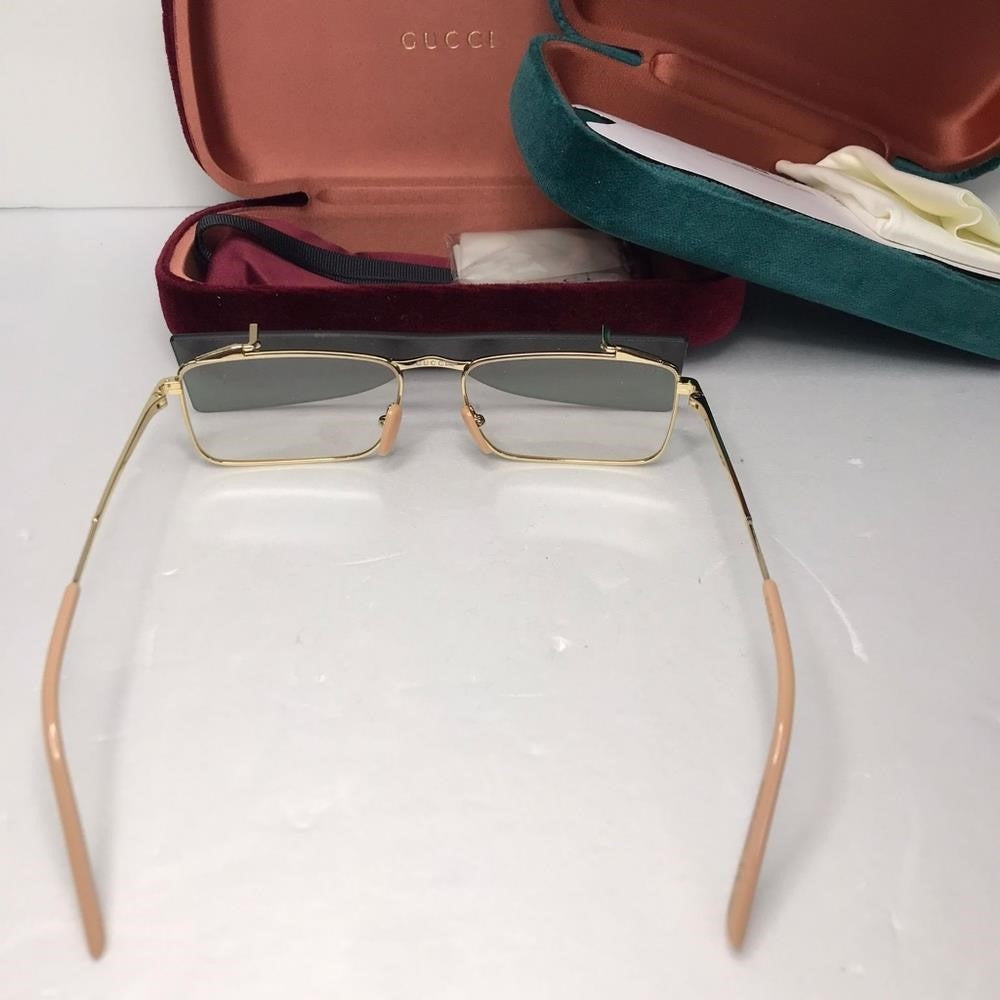 💯 Original GUCCI FLIPPING Rectangular Sunglasses / EYEGLASSES  GG0363S 001