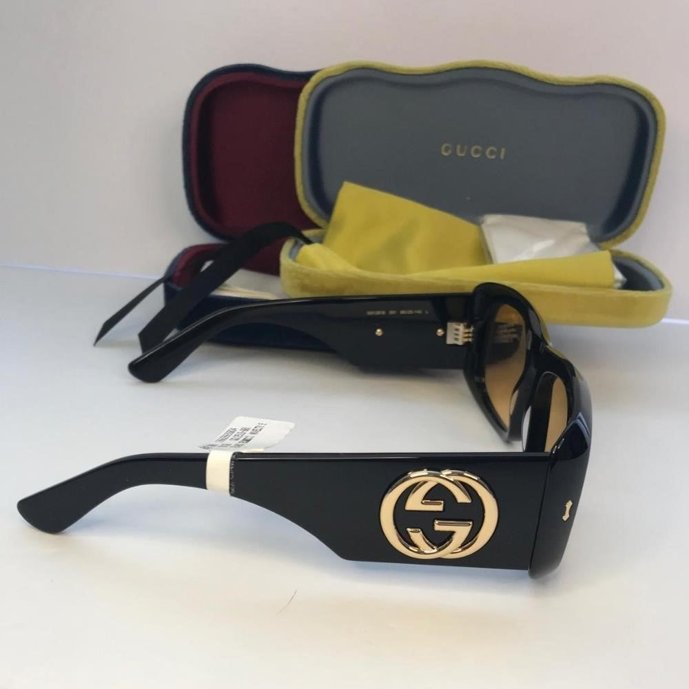 Ships sameday- New 💯 Original Gucci Yellow Square Unisex Sunglasses GG1251S 001