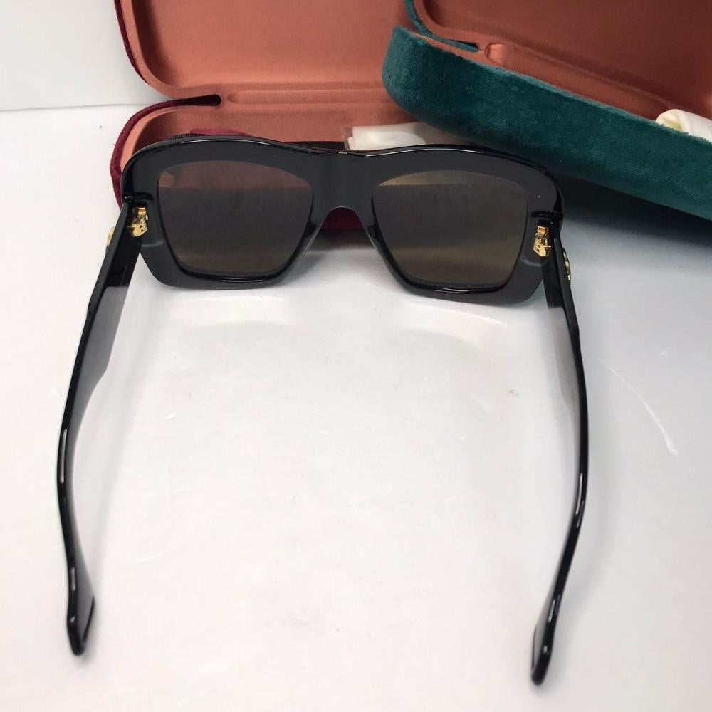 💯 Original  GUCCIAcetate Square Frame Sunglasses GG0498S Black