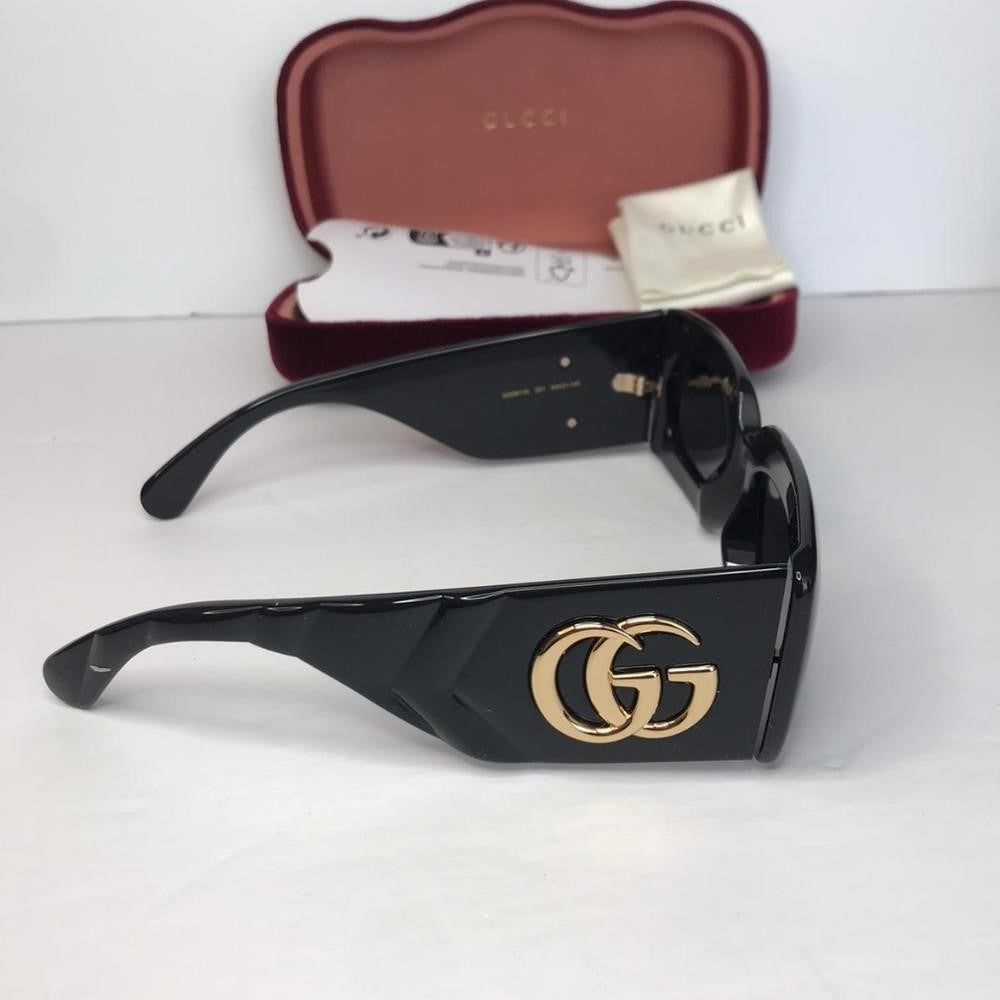 💯 - Authentic New Gucci GG0811S 001 Black / Grey Lenses