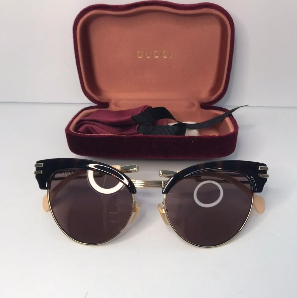 💯 Original  GG1227S 002 Cat Eye-Frame Injection Sunglasses