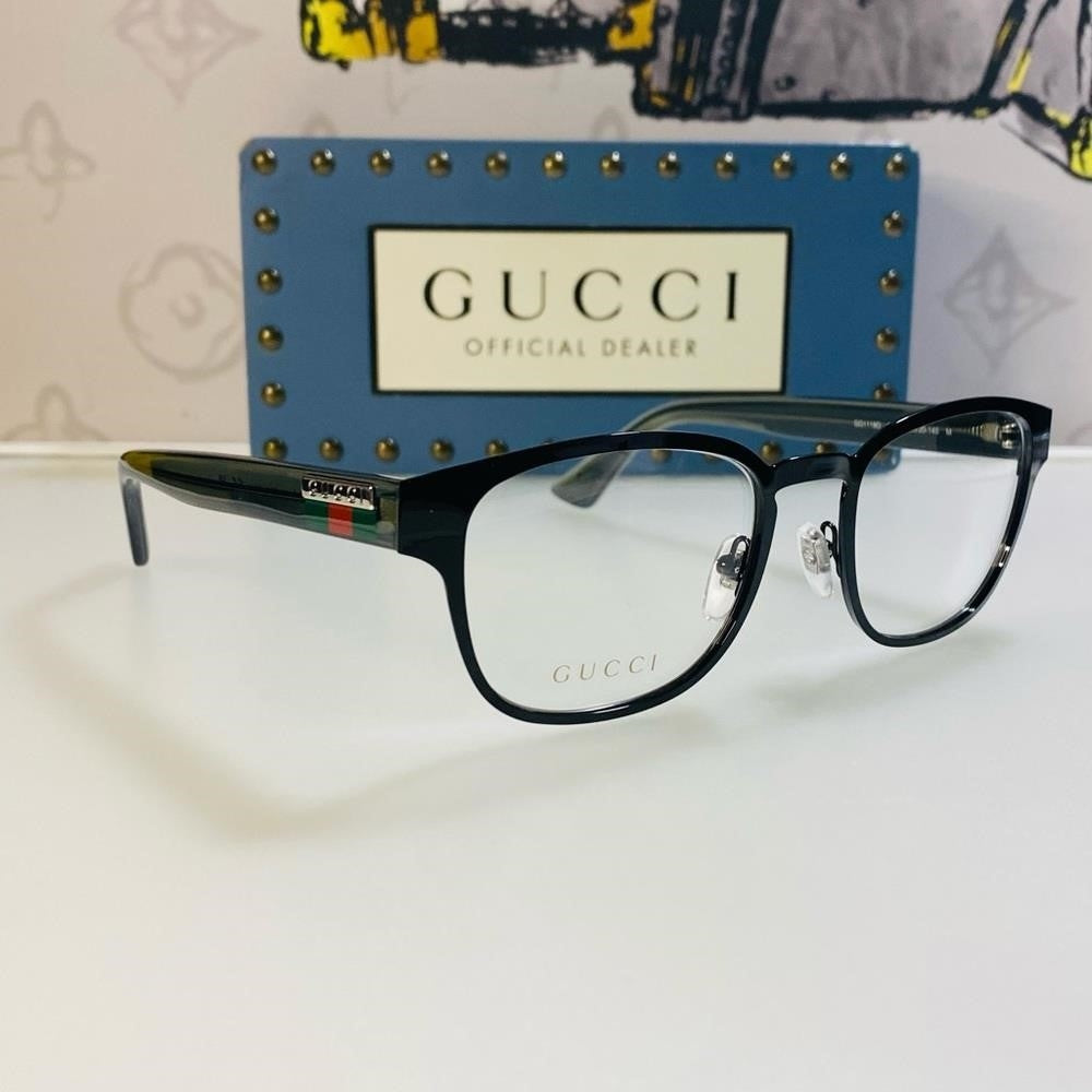 New Gucci Demo Square Men's Fashion Optical Eyeglasses GG1118O 003 52