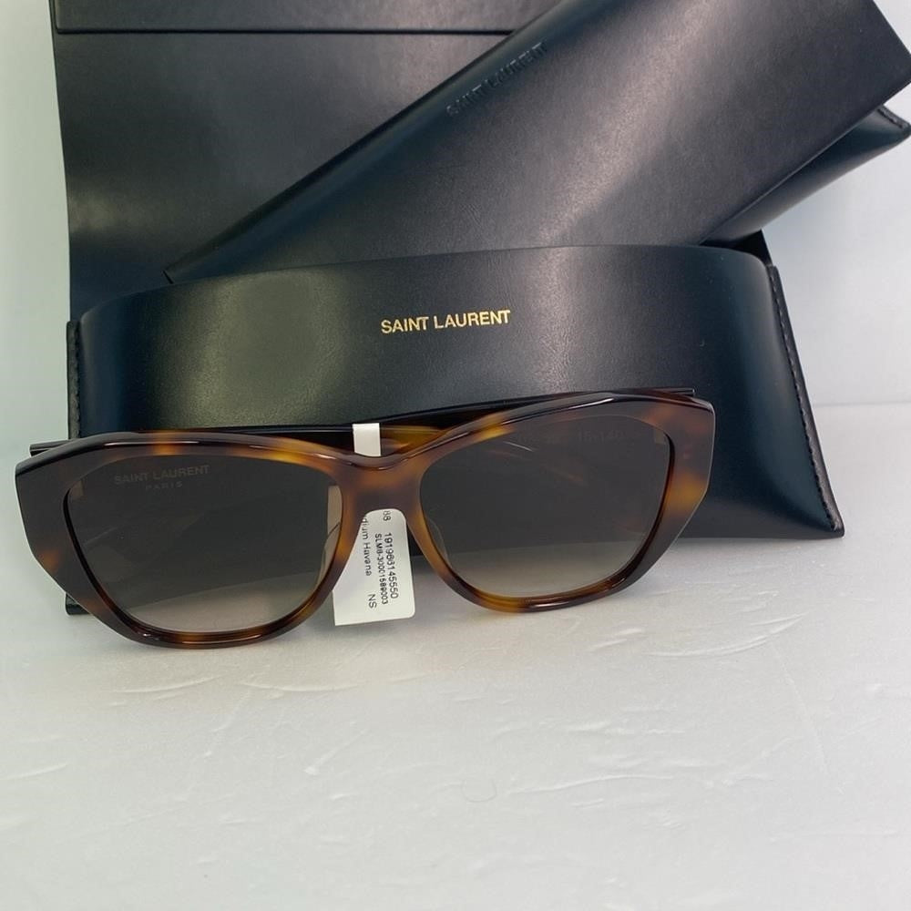 New 💯 Original SAINT LAURENT  SL M8/FN Sunglasses Tortoise Sunglasses