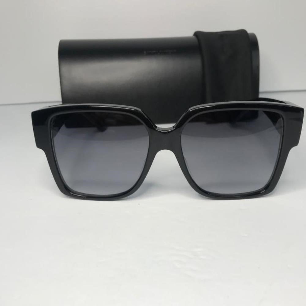 New Authentic SAINT LAURENTAcetate Flat Top Sunglasses SL M9 002 Black