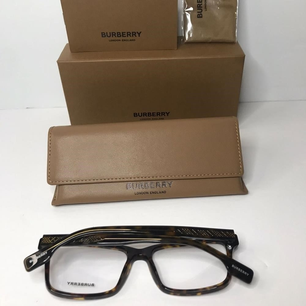 Authentic New BURBERRYMen's Tortoise Square Eyeglass Frames BE2320F386455