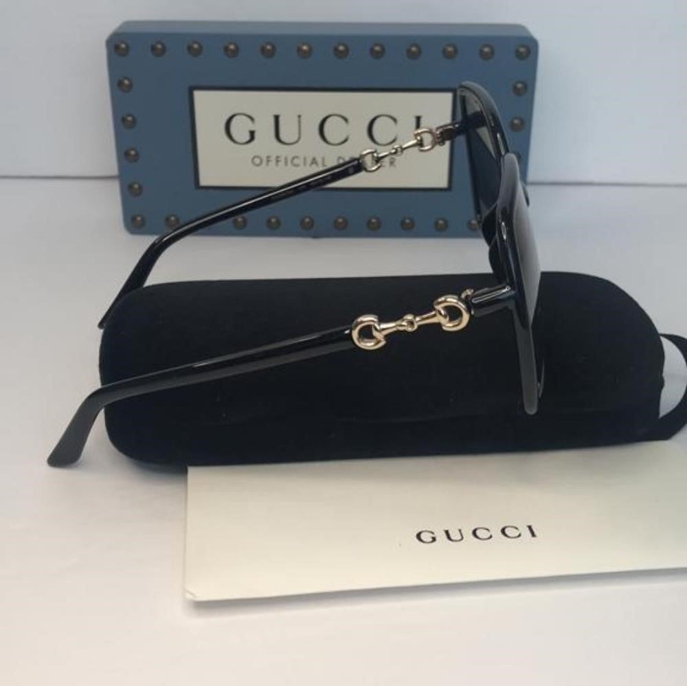 💯  Authentic New GUCCI Grey Square Ladies Sunglasses GG0890S 001 55