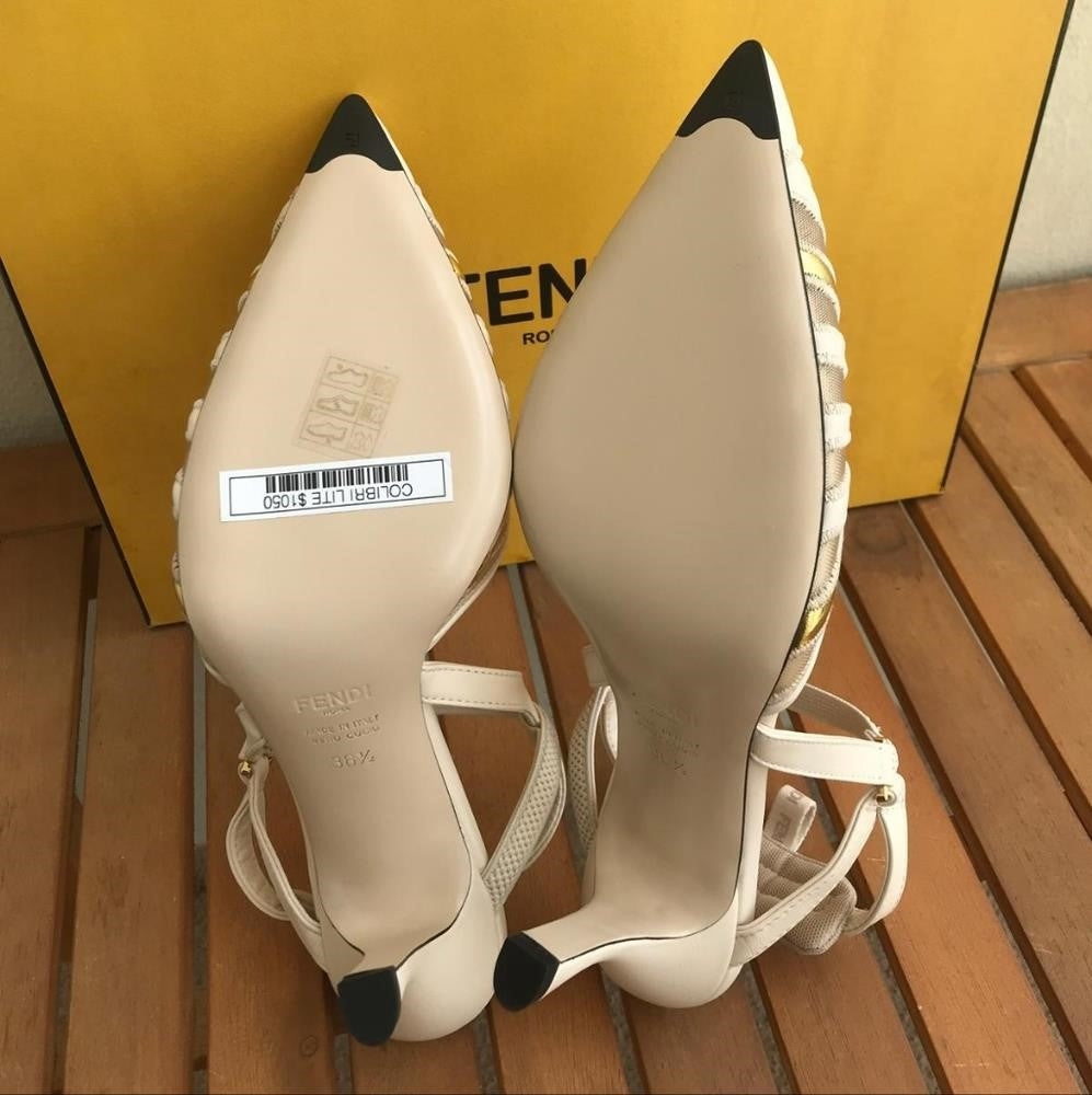 New - 💯 Original  FENDI Colibri Lite Mixed Media Pump