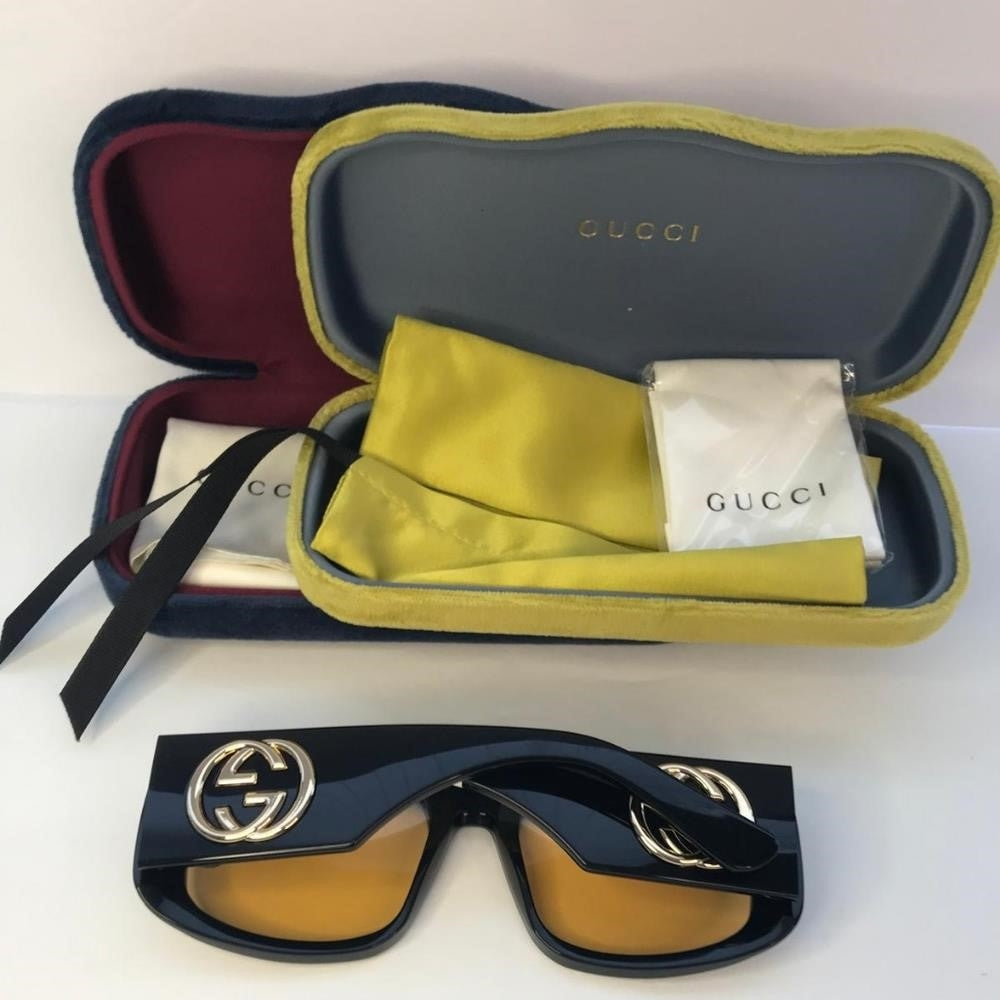 Ships sameday- New 💯 Original Gucci Yellow Square Unisex Sunglasses GG1251S 001