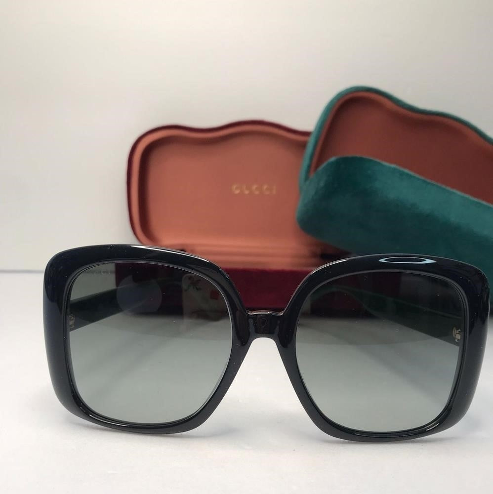 💯 Original Gucci Grey Square Ladies Sunglasses GG0714SA 001