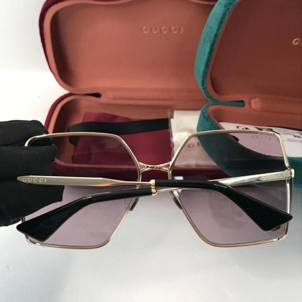 New  - 💯 Original GUCCI violet GG0817S 007 Oversized Sunglasses