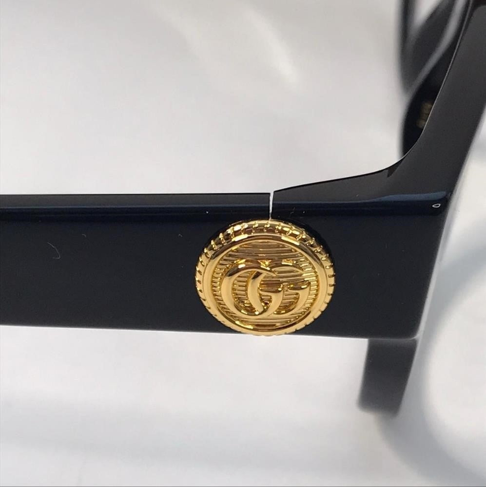 New 💯 Authentic GUCCI GG1411O EYEGLASSES004 Black/Gold