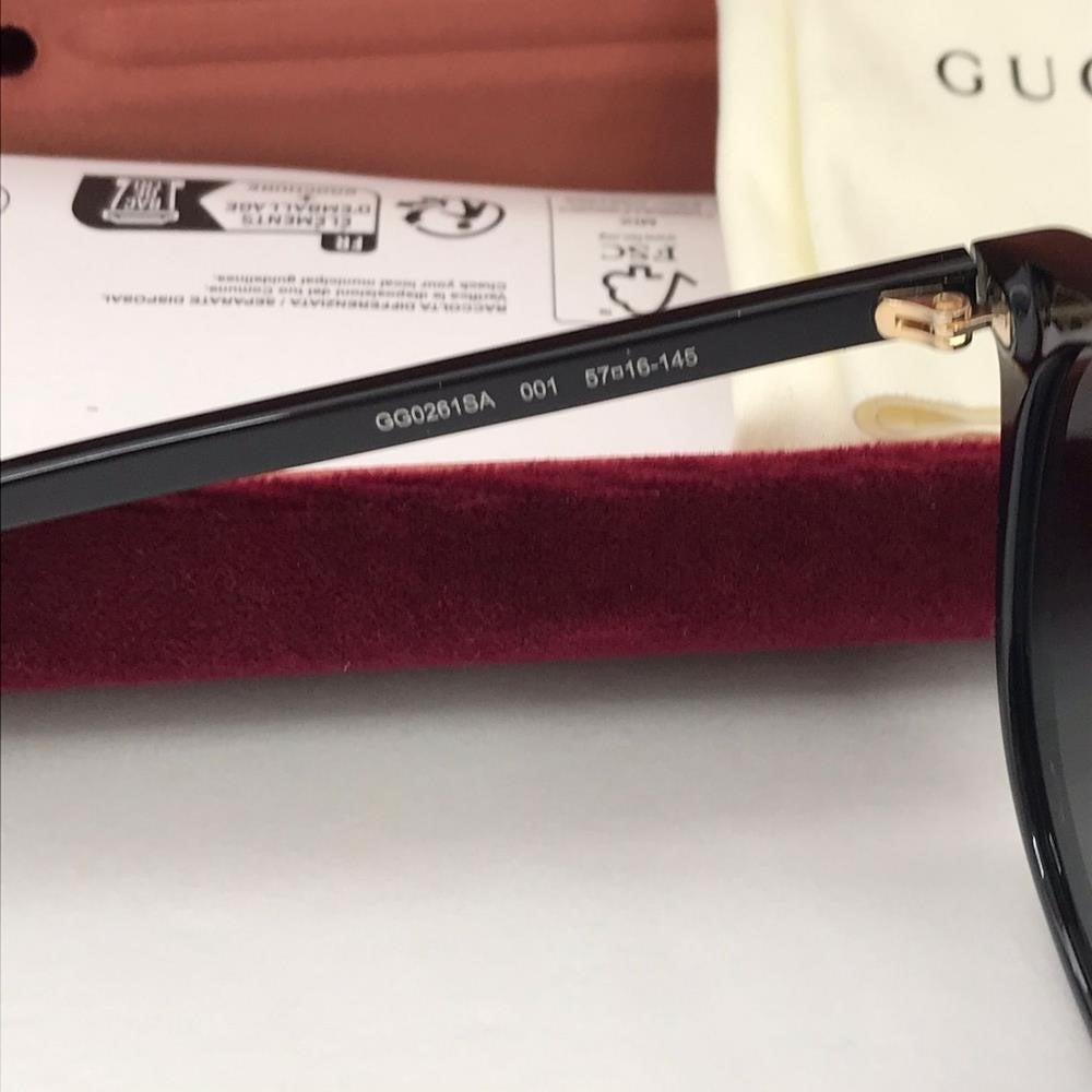 New - 💯 Original  Gucci GG0261SA 001 Round Sunglasses