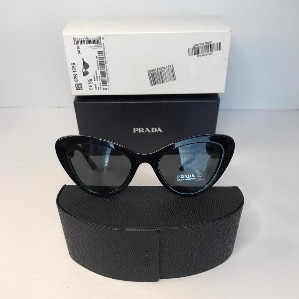 💯 - Authentic New PRADA 0PR 13YS SUNGLASSES BLACK / GREY