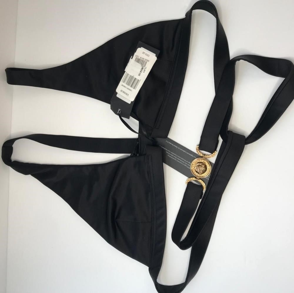 New💯🩱 Authentic  VERSACE Black Belize Bikini Top - Black