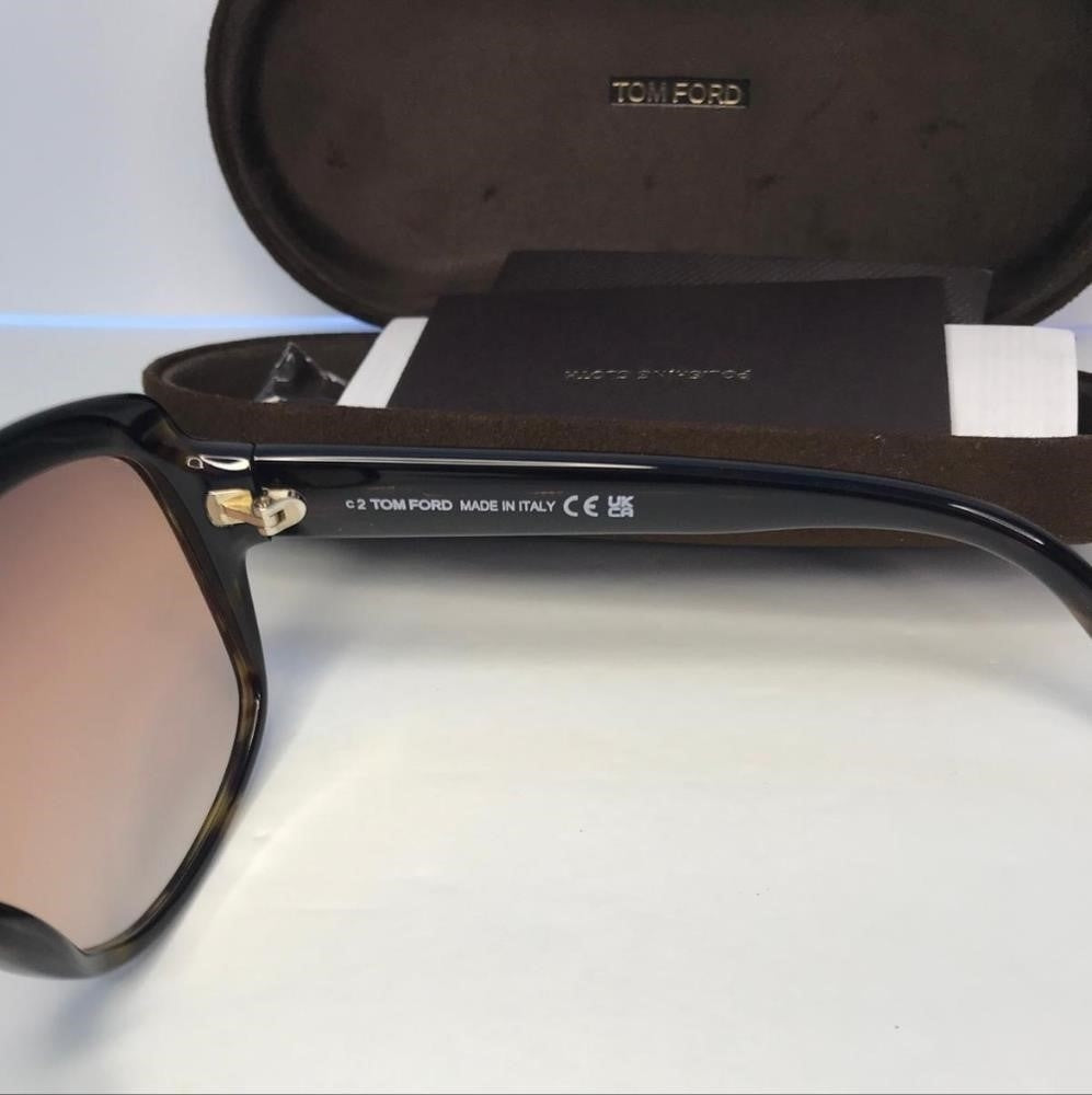 New 💯 Original Tom Ford Chiara-02 TF919 52F Sunglasses Women's Havana/Gradient