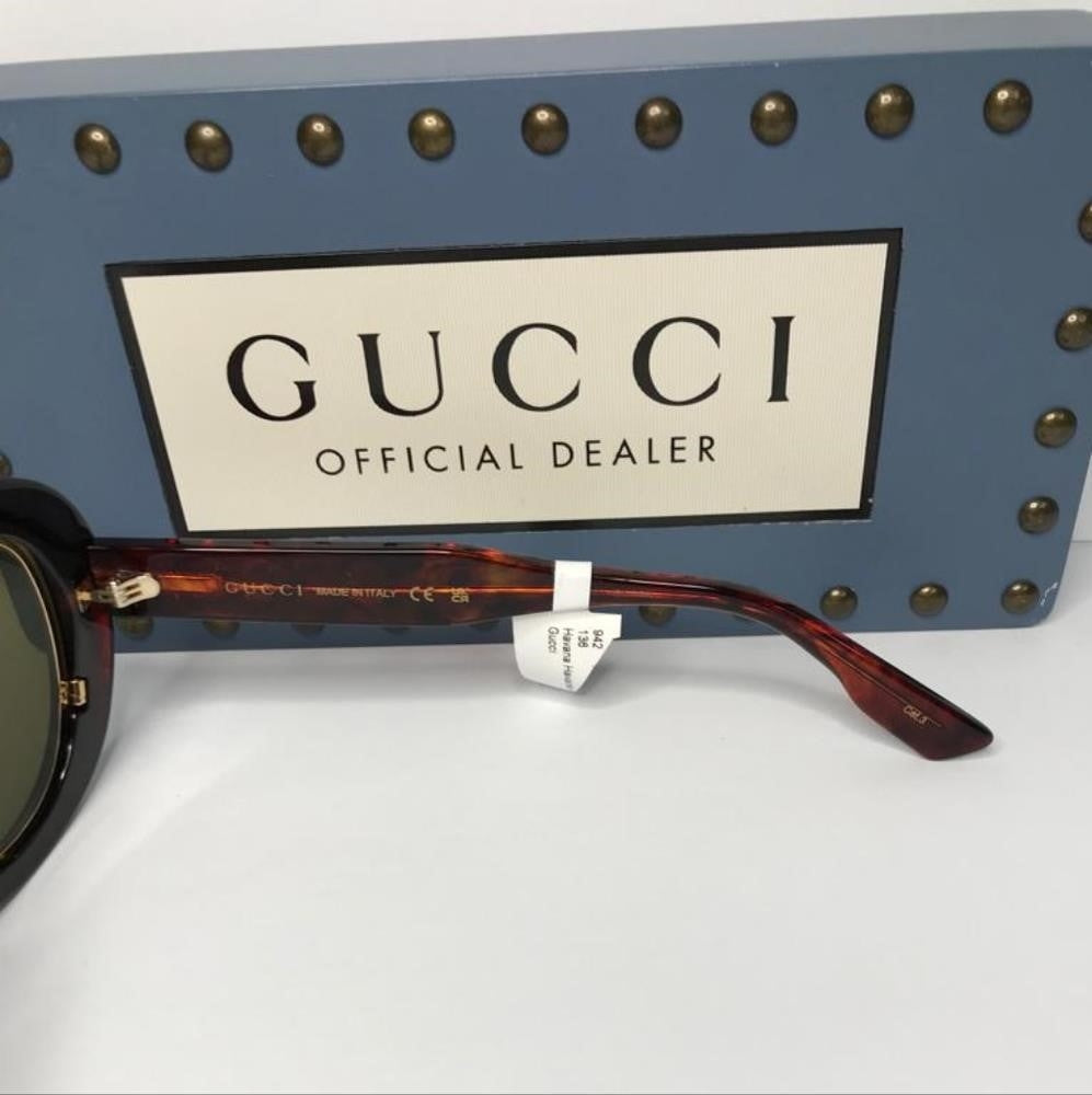 💯 New Original GUCCIAcetate Oversize Sunglasses GG1152S Tortoise