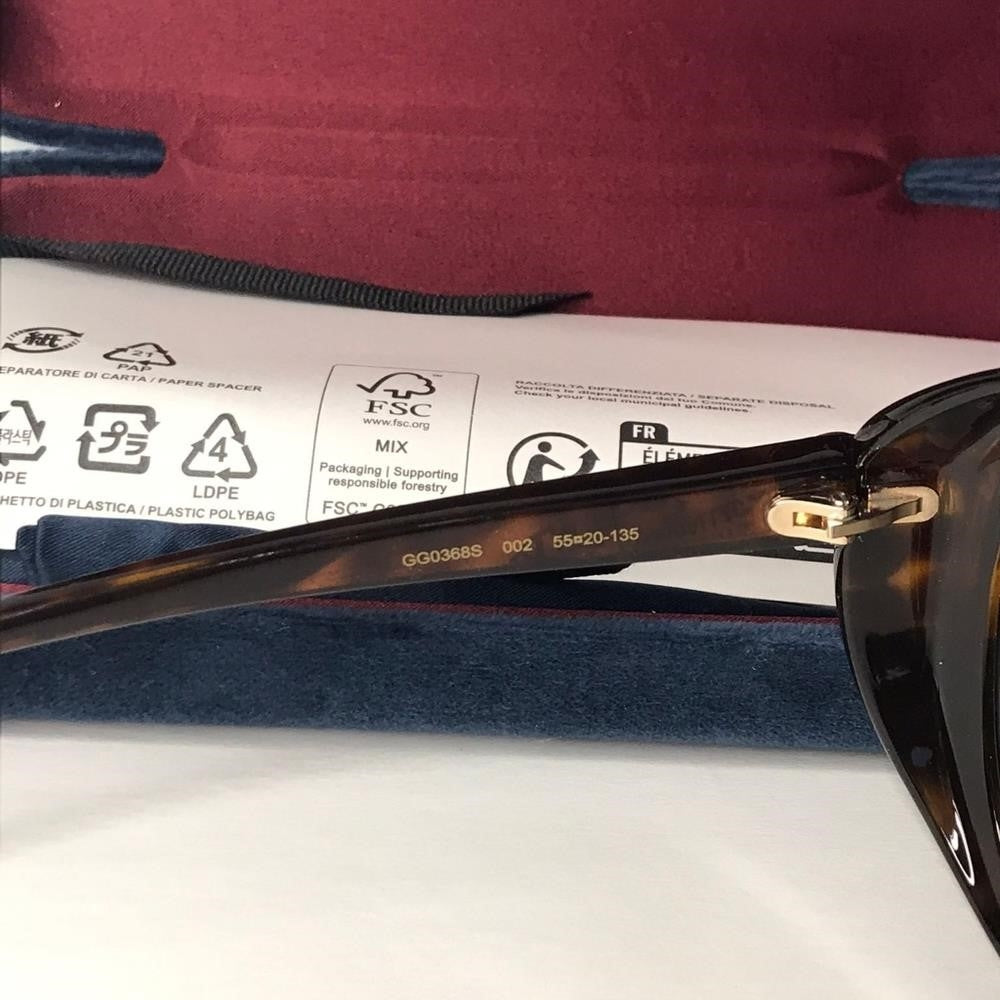 💯 - New Original Gucci GG0368S 002 55 Sunglasses