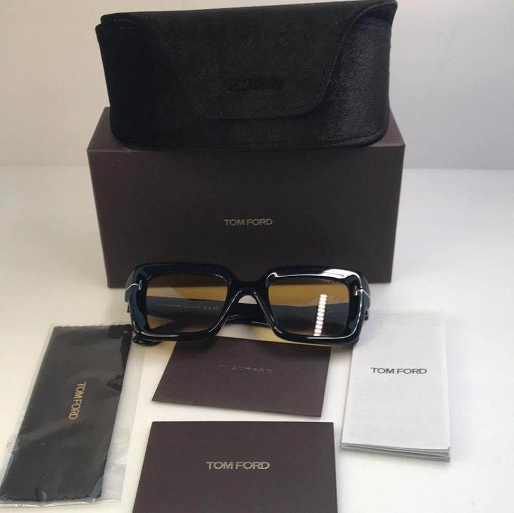 Tom Ford Esme Brown Square Ladies Sunglasses FT1157 01E 50.